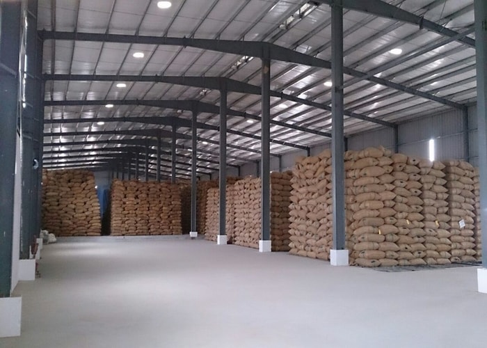 agri commodity goods stored in warehouse